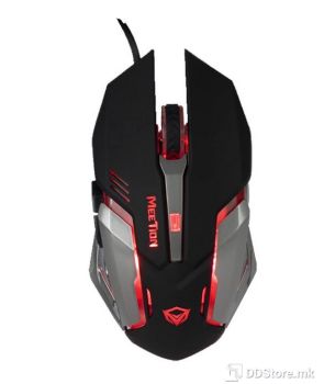 Meetion M915 GAMING Mouse Black, 4C Backlight, Max.2400 DPI, Switch≥3,000,000, PVC cable