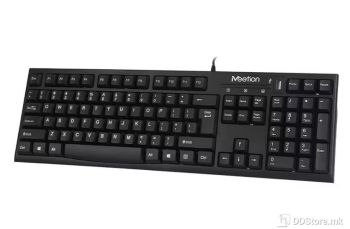 Meetion K815 USB Keyboard with USB HUB ( Black ) ,USB cable 1.5m