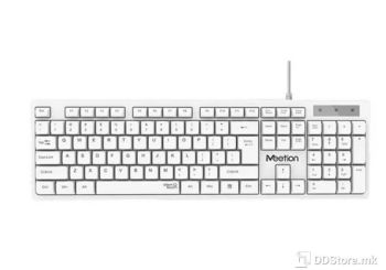Meetion K300 Silent keyboard White US, Membrane-type, USB cable 1.80m