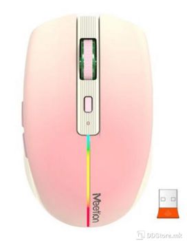 Meetion BTM002 Mouse Pink Bluetooth + 2.4G Wireless Rechargeable