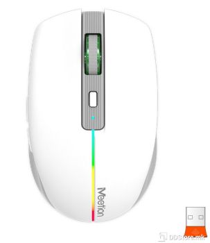 Meetion BTM002 Mouse White Bluetooth + 2.4G Wireless Rechargeable