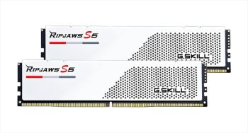 RAM DDR5 64GB(2x32GB) 6000MHz CL30 G.SKILL Ripjaws S5 Intel XMP White F5-6000J3040G32GX2-RS5W