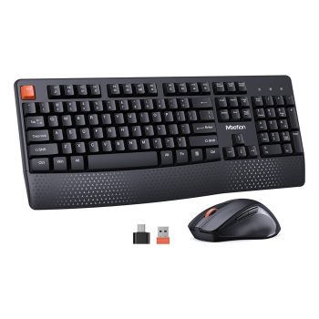 Meetion C4130 Wireless Combo Black Keyboard + Mouse, ABS Plastic, DPI  800/1200/1600/ Switch≥3,000,000/, Battery AA*1/ Size: 110*72*40m