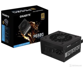 GIGABYTE POWER SUPPLY 650W, ATX 12V, SATA x 6, PCI-e 6+2 Pin x 4, 100-240v, 60-50 Hz, 90%, Gold