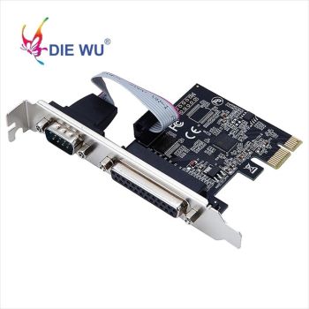 CONVERTOR PCI-E TO COM + 1x PARALLEL, TXB075, Chipset:mos99100