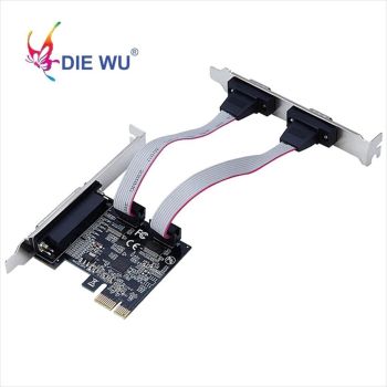 CONVERTOR PCI-E TO COM X2 + 1x PARALLEL, TXB076, Chipset:mos99100