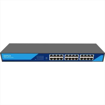 NET Switch DIEWU 24-port 10/100/1000M TXE269 (MTK /EN8853D) IRON SHELL 19" METAL BLACK