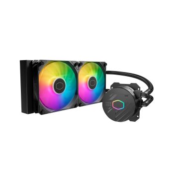 CoolerMaster MasterLiquid ML240L Core ARGB, 240mm Close-Loop AIO Liquid Cooler, ARGB Sync, Gen S Coldplate Pump, 120mm PWM, CryoFuze 14