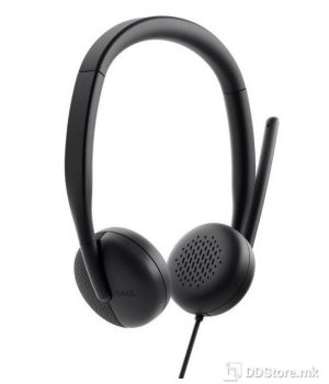 DELL Headset Wired WH3024, AI-based Noise Cancellation, USB-C/USB-A pairing