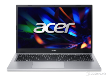 NOTEBOOK ACER Extensa (EX215-33-371D), Silver, 15.6" FHD (1920x1080) resolution, Intel® Core™ i3-N305, 8 GB DDR5, 512GB NVMe SSD, 2xUSB 3.2, 1xUSB 2 Type-C, HD WEBCam, HDMI, BT