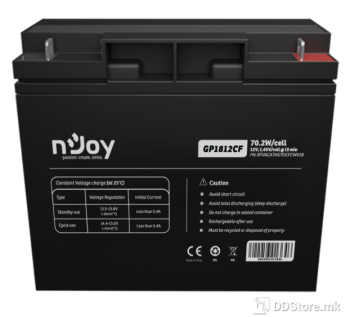 UPS BATTERY NJOY 12V/18Ah GP1812CF, T3, VRLA AGM