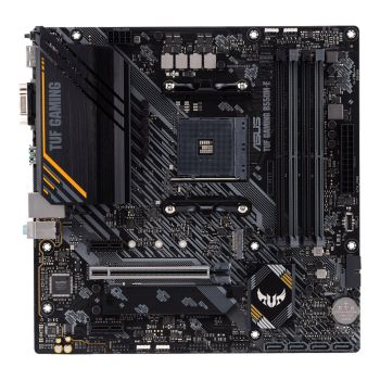 ASUS TUF GAMING B550M-E, AMD B550 (Ryzen AM4) micro ATX gaming motherboard with PCIe 4.0, dual M.2, DisplayPort, HDMI, D-Sub, SATA 6 Gb