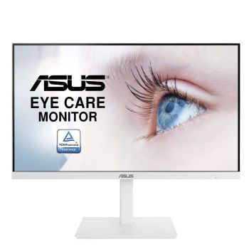 ASUS 27” VA27DQSB-W Monitor, White, 1080P Full HD, 75Hz, IPS, Adaptive-Sync, Eye Care, HDMI, DisplayPort, VGA, USB Hub, Frameless, Ergo