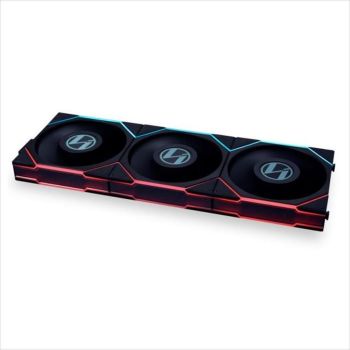 COOLERS CASE FAN 3x120mm LIAN LI UNI FAN TL LCD 120 A-RGB 1900 RPM PWM, w/Controller, Black, 12TLLCD3B