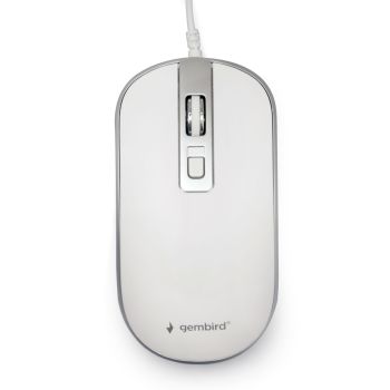 Gembird Wireless optical mouse, white-silver, PN:MUSW-4B-06-WS