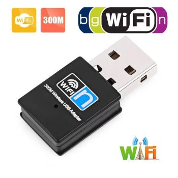 Power Box USB2.0 Wifi Adapter,  Speed: 300mbps, Mini, Black