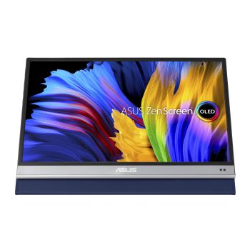 ASUS 13.3” ZenScreen OLED MQ13AH, 1080P Portable USB Monitor, Full HD, 100% DCI-P3, 1ms, Delta E < 2, HDR-10, Eye Care, USB Type-C, Min