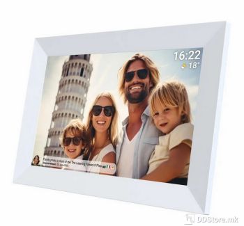 Photo Frame LCD Denver 10.1" PFF-1064B WiFi/Smart/Touch/FullHD 1920x1080/Frameo App White