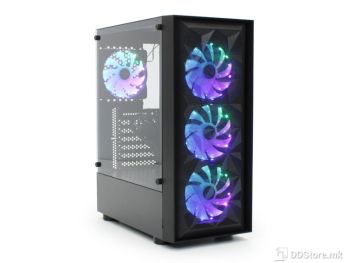 IG-Max N1907 OCTAGON 4F ARGB Fans Case Black