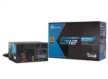 PSU 550W SEASONIC G12 GM-550 80+ GOLD , Semi-Modular, Black