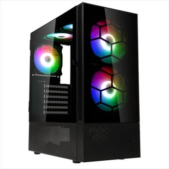 CASE KOLINK ATX OBSERVATORY MX Glass ARGB w/Tempered glass, 2x140mm, 3x120mm UMBRA A-RGB fan, black