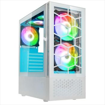 CASE KOLINK ATX OBSERVATORY MX Glass ARGB w/Tempered glass, 2x140mm, 3x120mm UMBRA A-RGB fan, white