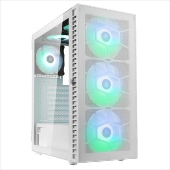 CASE KOLINK ATX OBSERVATORY HF Mesh ARGB w/Tempered glass, 3x140mm, 3x120mm UMBRA A-RGB fan, white