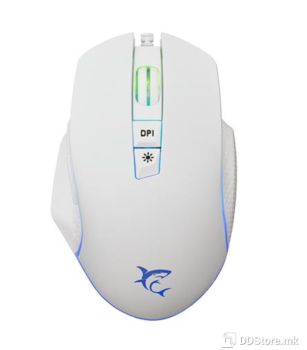 Mouse White Shark Gaming Gareth 6400dpi White