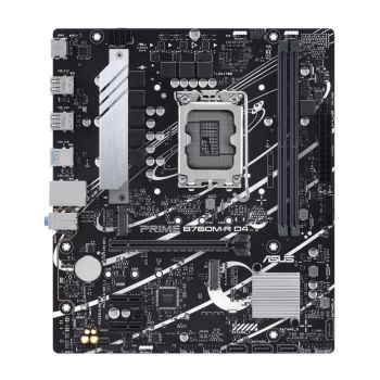 ASUS PRIME B760M-R D4, an Intel B760 LGA 1700 micro-ATX motherboard with PCIe 4.0, two PCIe 4.0 M.2 slots, DDR4, Realtek 2.5Gb Ethernet