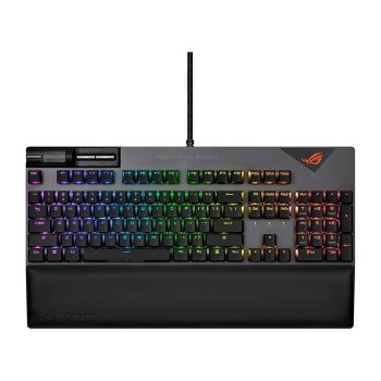 ASUS XA08 ROG Strix Flare II, 100% RGB Gaming Keyboard, ROG NX Blue Mechanical switches, ABS Engraved keycaps, 8k Hz Polling, Sound-dam