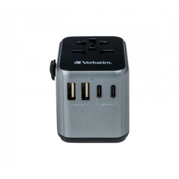 VERBATIM UTA-03 Universal Travel Adapter 30W, USB-C, USB-A, 49545