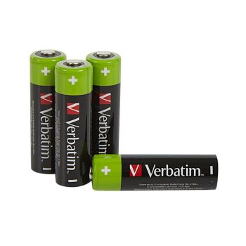 VERBATIM AA RECHARGEABLE BATTERIES 4 PACK / HR6, 1.2V  2500mAh