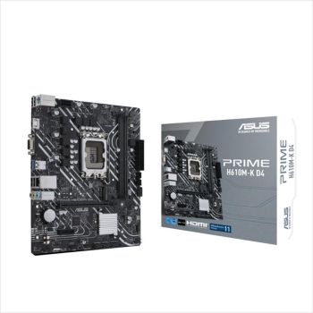 MB 1700 H610M-K D4 ASUS PRIME, 2xDDR4 3200MHz, M.2, VGA,HDMI, PCIex16, PCIex1, 4xSATAIII, 2xUSB3.2Gen1,4xUSB2.0, 7.1 Channels