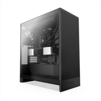 CASE NZXT E-ATX Mid-Tower H7 FLOW (2024) w/WINDOW Front & top MESH 3xF120Q Quiet fans, USB 3.2 type-C, 2xUSB 3.2 type A, Matte Black CM-H72FB-01