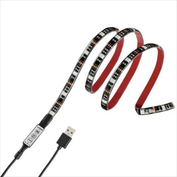 LED STRIP RGB WITH INTEGRATED CONTROL UNIT, HAMA, 1M, 12344