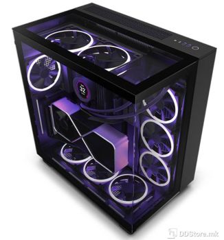 ATX Mid Tower Case NZXT H9 Elite Black w/2x USB 3.2, Type-C 3x 120mm (F120RGB Duo) 1x 120mm F120Q