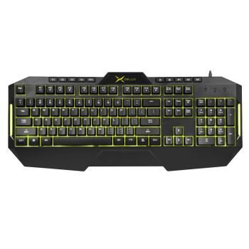 Delux DLK-K9700  GAMING Keyboard, Black, MK Layout USB port, Membrane version , Laser keycap, 7-color backlight, brightness adjustable