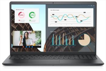 NOTEBOOK 15.6" DELL 3530 Vostro i3-1305U/ 8GB(1x8GB)/ 256 GB SSD M.2 NVMe/FULLHD 120Hz IPS/Cam+Mic,BT/Backlit KB/ Carbon Black