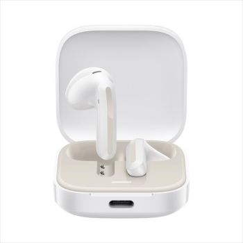 EARPHONES WIRELESS XIAOMI Redmi Buds 6 ACTIVE BLUETOOTH w/microphone, WHITE