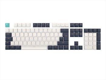 KEYBOARD MECHANICAL KEYCAPS DARK PROJECT NAVY BLUE, (ANSI & ISO LAYUOT 177PCS), White/Blue, KS-1060