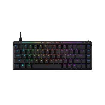 ASUS ROG Falchion Ace HFX 65% gaming keyboard with ROG magnetic switches, rapid trigger toggle, 8000 Hz polling rate, three-layer dampe