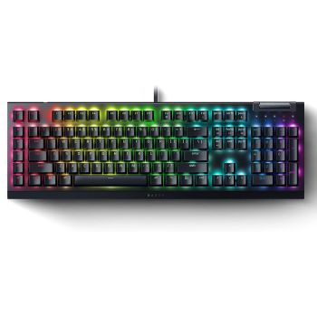 Razer BlackWidow V4 X (Green Switch) - US Layout, Mechanical Gaming Keyboard with Razer Chroma RGB (Silent Mechanical Switches, 6 Dedic