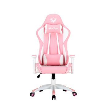 Meetion CHR16 GAMING chair PINK&WHITE, Leather