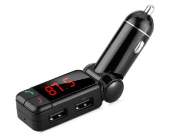 Wireless Bluetooth FM Transmitter - Hands Free/Dual Charger w/LCD Display BC303