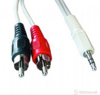 Cable 3,5mm stereo to 2 phono plug 5m CCA458