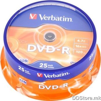 DVD-R 4.7GB 16x Verbatim 25pcs Spindle Case