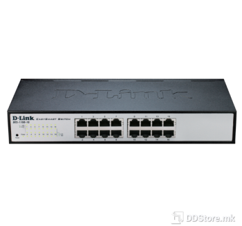 D-Link 16-Port Fast Ethernet Smart Managed Switch (fanless) DES-1100-16