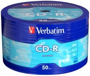 Verbatim CD-R,52x, bulk 50 Matt Silver (no cake) 63308