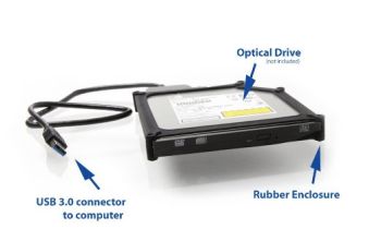 SSD/HDD Caddy for notebook ODD slot + External rack for Notebook ODD 12.7mm Black