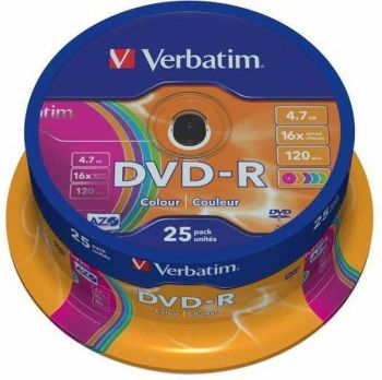 Verbatim DVD-R,4.7Gb 16x Verbatim cake of 25 wrap 43808